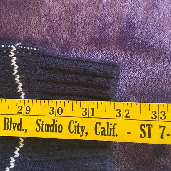 NWT Saturdays NYC Keith Zig Zag Sweater in Navy & White Size Small - Picture 13 of 13